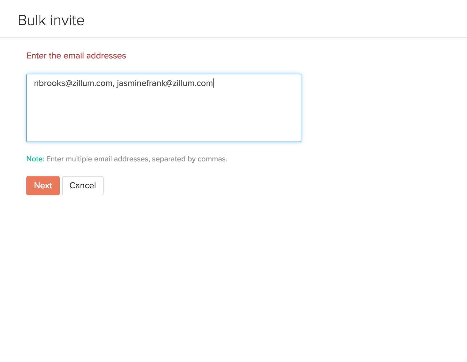 Invite multiple users