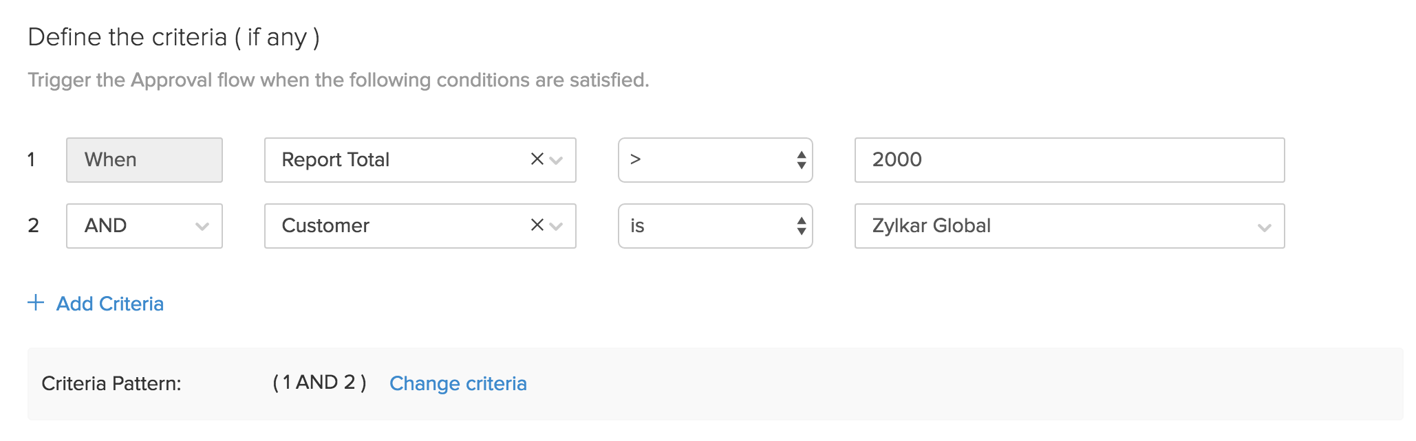 Multiple criteria AND
