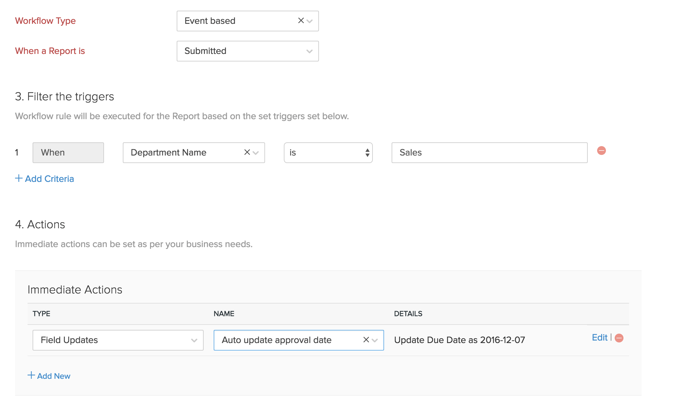 Field updates scenario 1