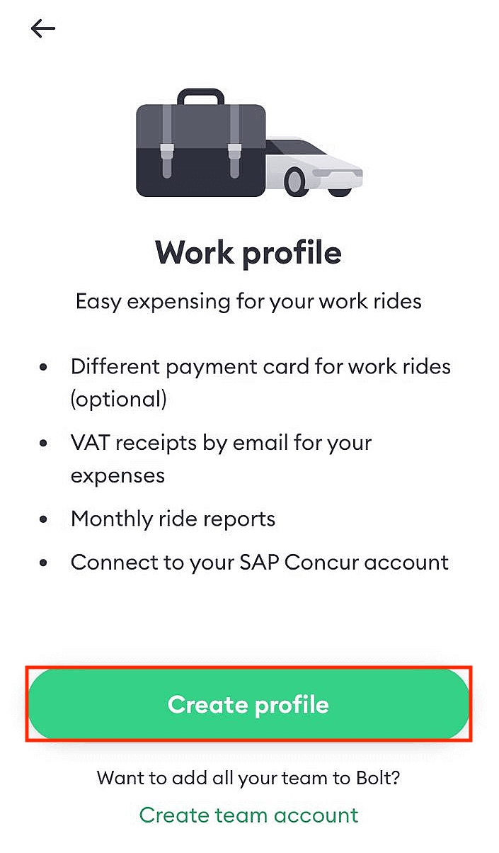 Create Bolt Work Profile