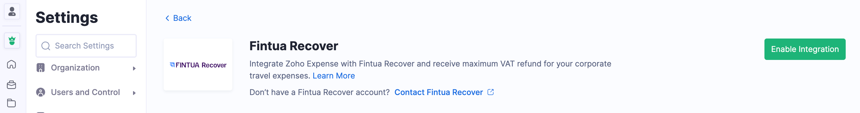 Enable the Integration