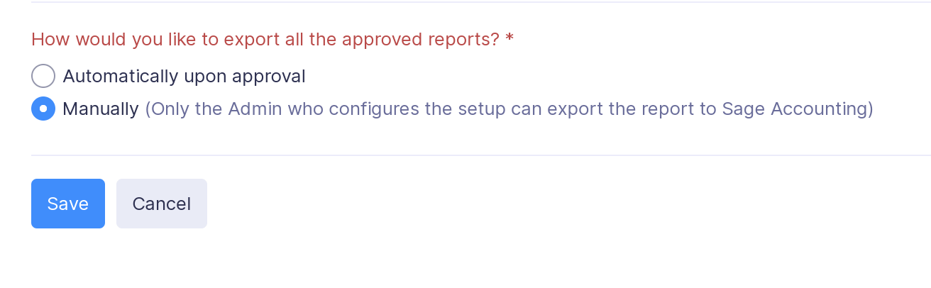 Configure Export of Reports
