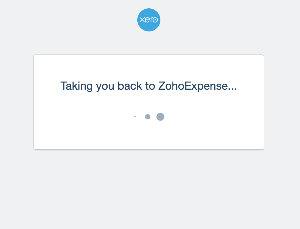 Redirecting to Zoho Expense