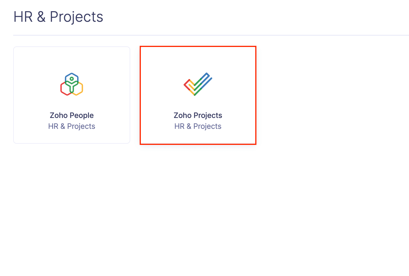 Connect to Zoho Projects