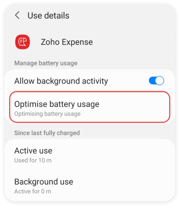 Optimize Battery Usage