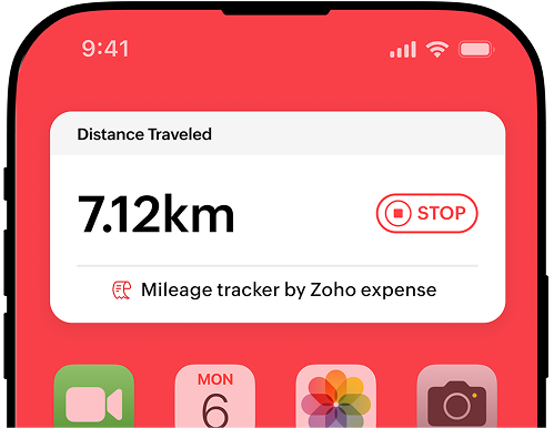 Live Activities and widgets in Zoho Expense