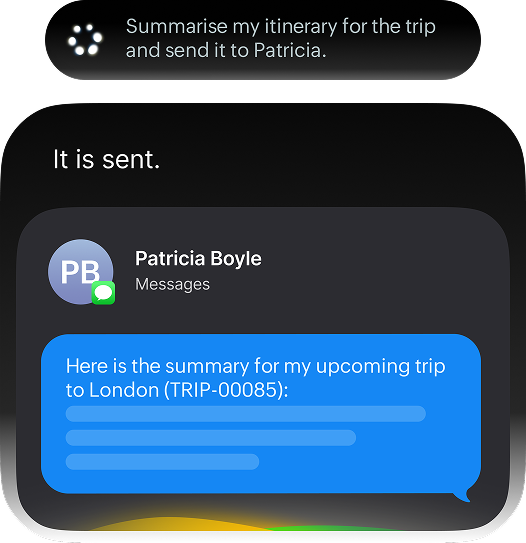 Smart share with Siri in Zoho Expense