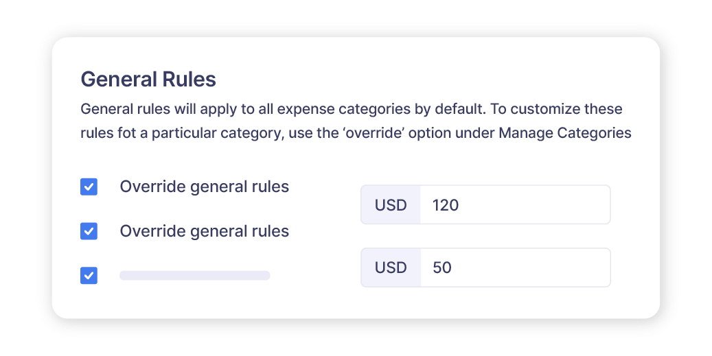 Screenshot showing expense rules in Zoho Expense