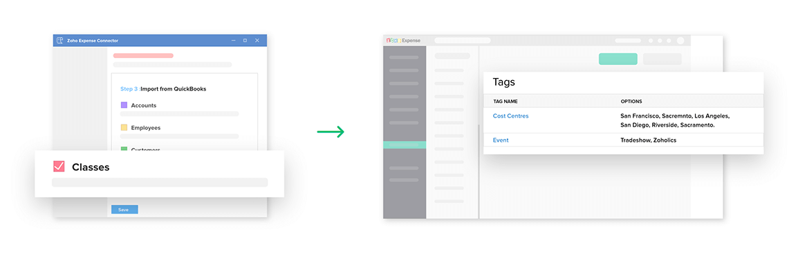 Tag expenses using Classes from QuickBooks