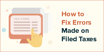 How to fix errors made on filed taxes - Infographic