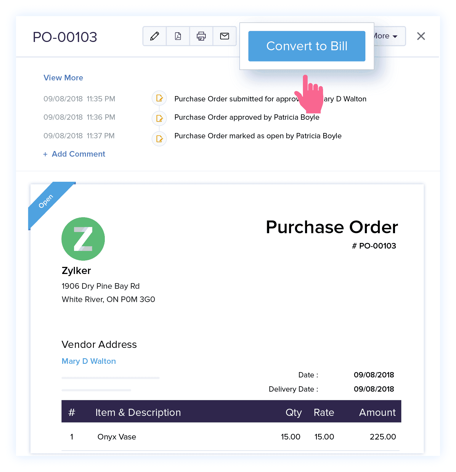 Transformez les bons d’achat en factures – Logiciel de bons d’achat | Zoho Books