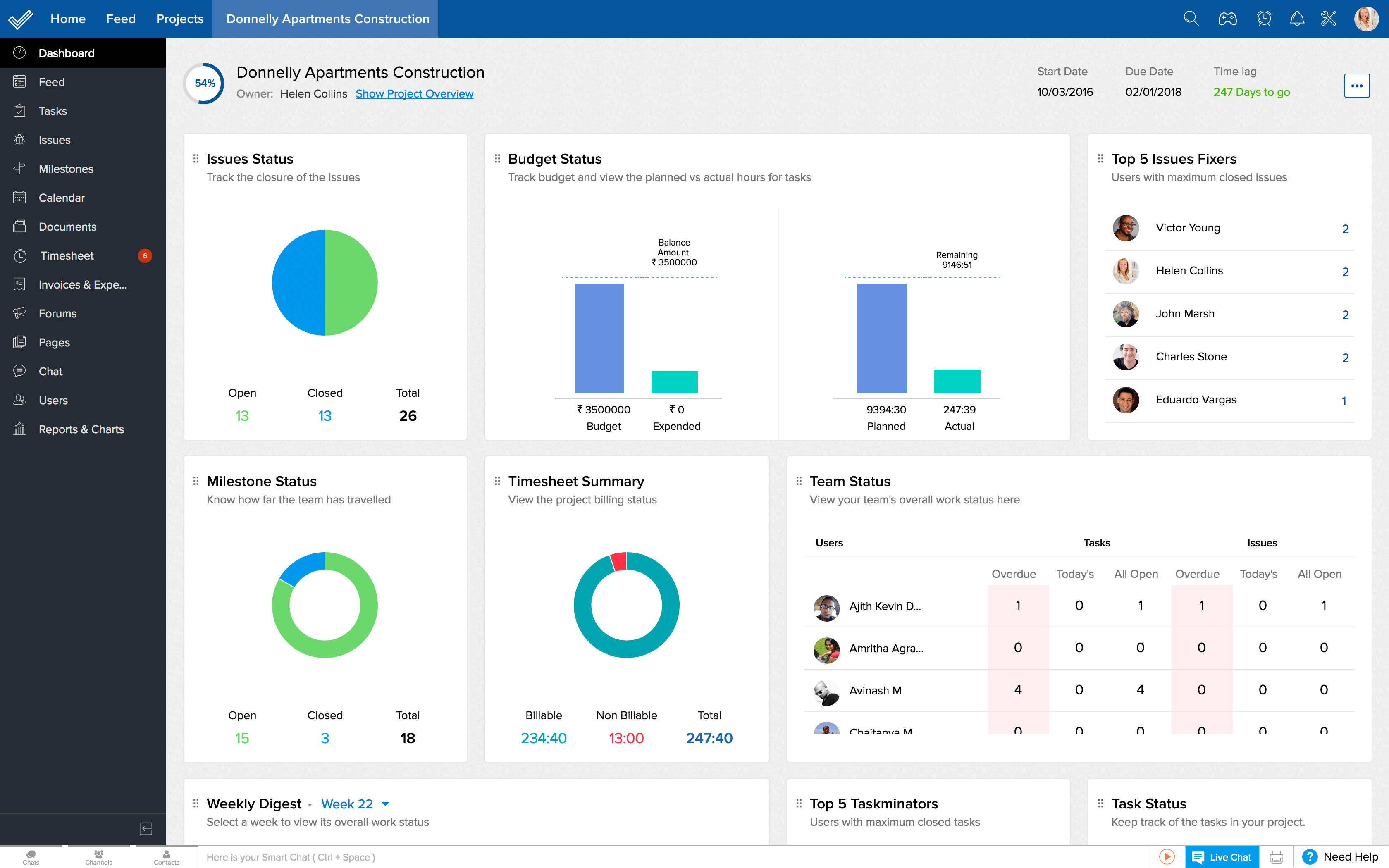 Project management system for your G Suite - Zoho Suite