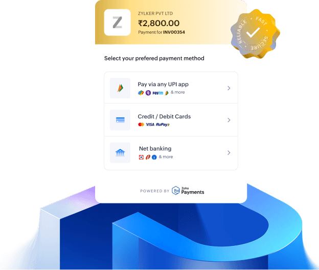 Zoho Payments dashboard