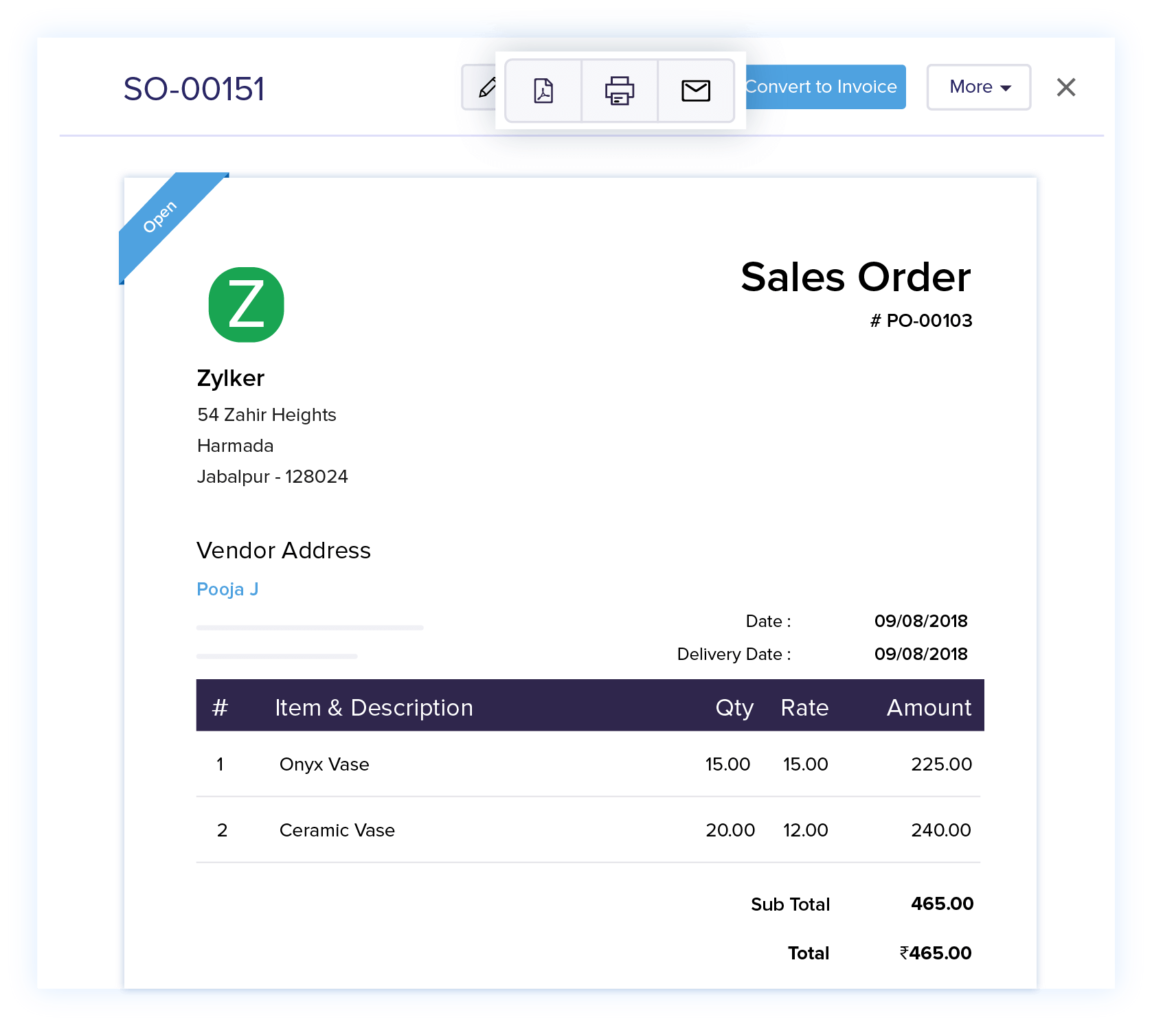 Create Copies of Sales Orders - Sales Order System | Zoho Books