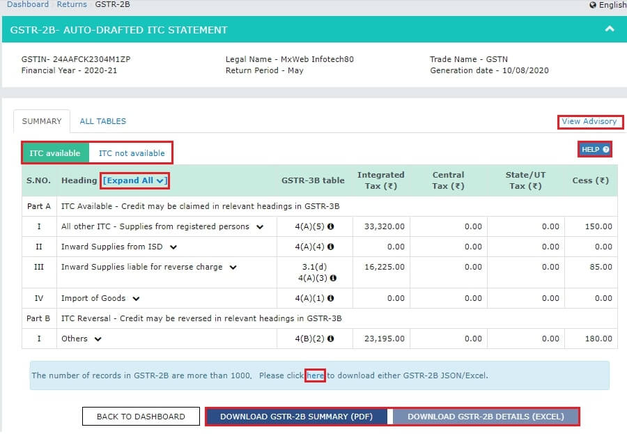 GSTR2b filing guide