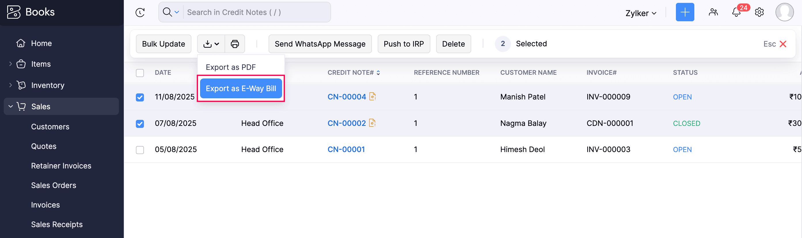 Export as an Excel File