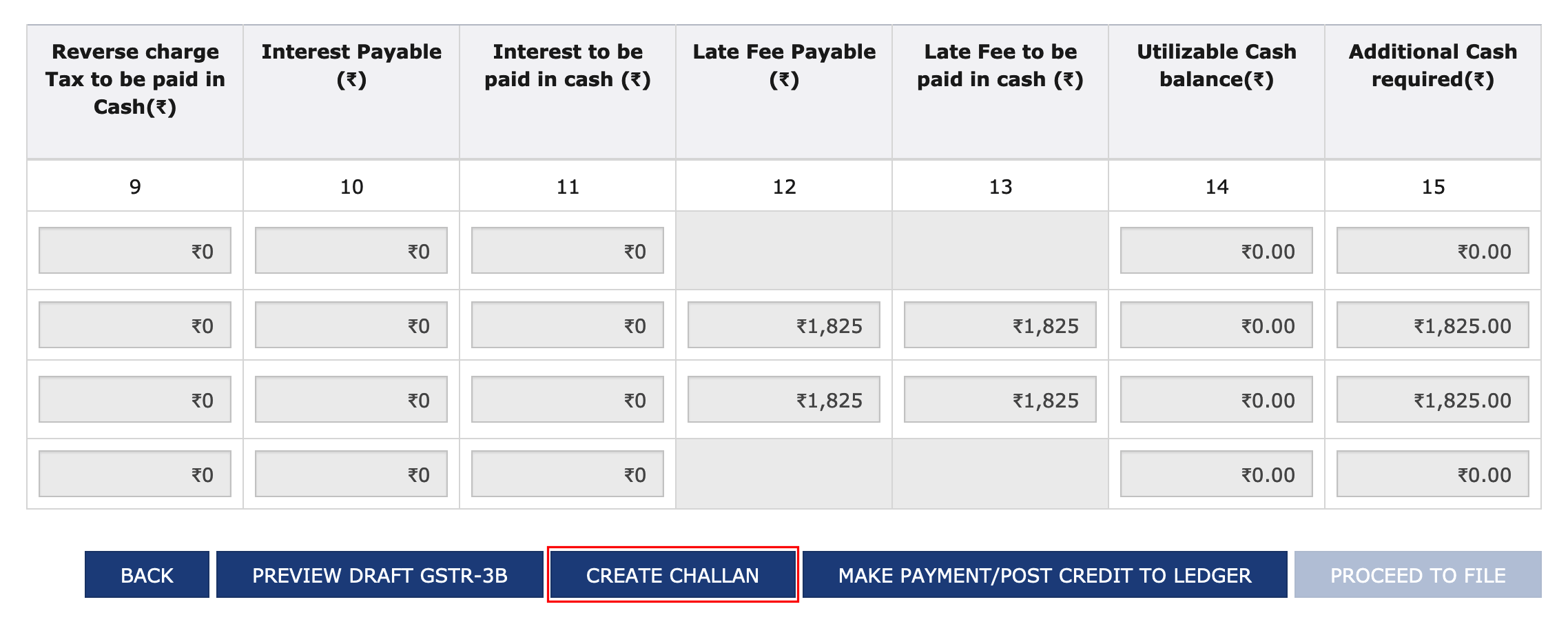 Create challan