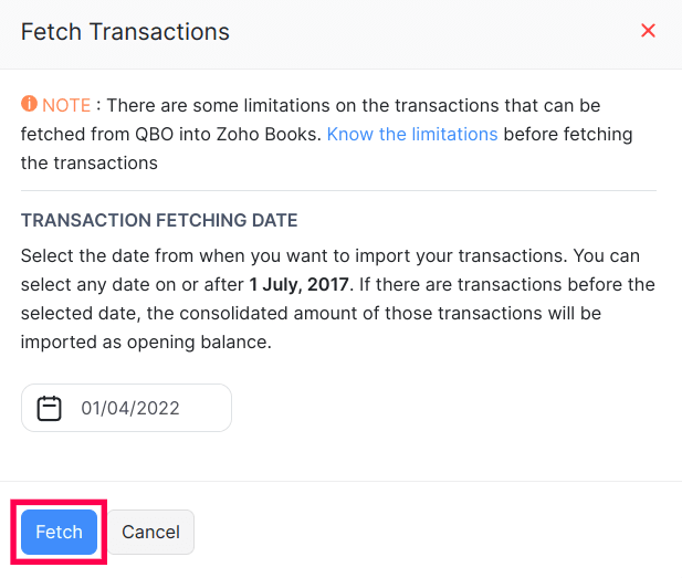 Fetch Transactions