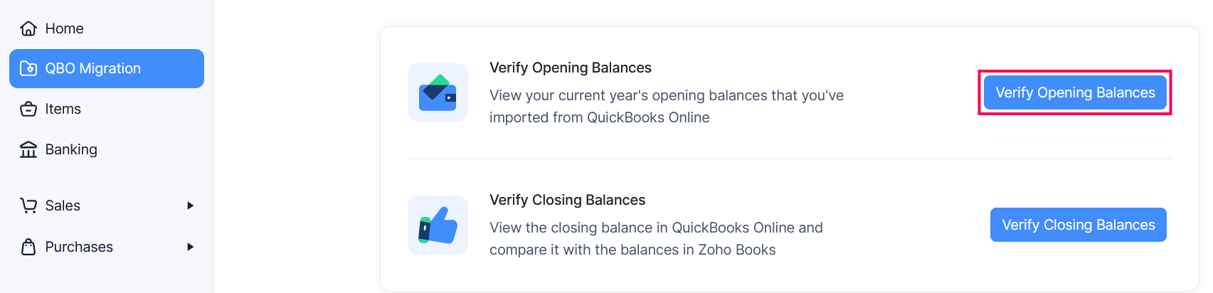 Verify Opening Balances