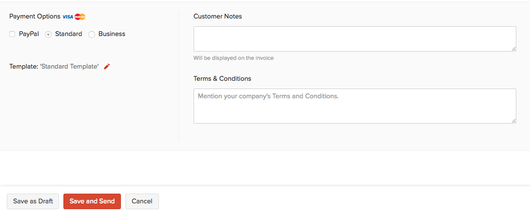 Payment Options, Terms & conditions