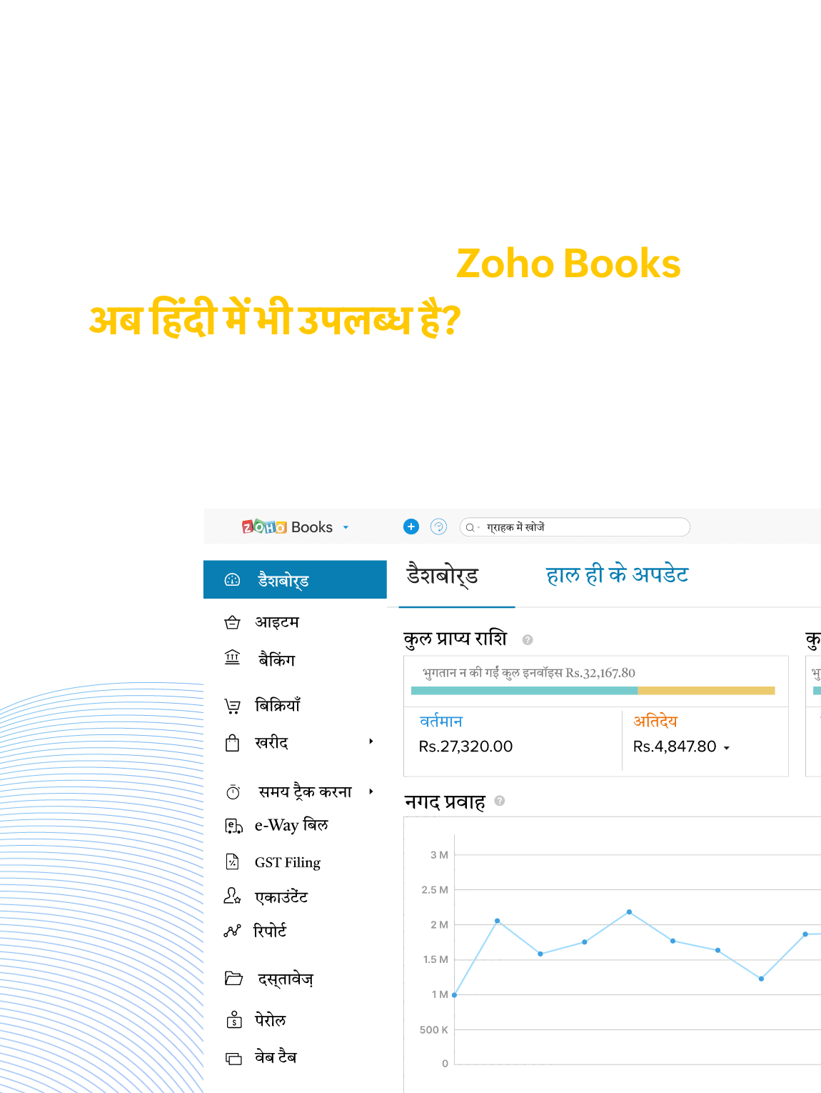 Zoho Books available in Hindi language