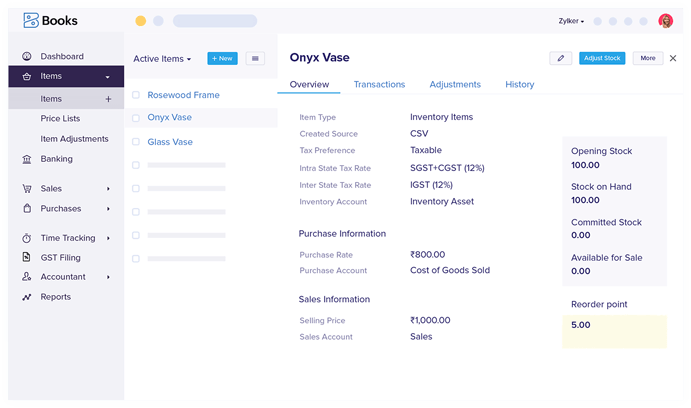 Feature invoice - Zoho Invoice