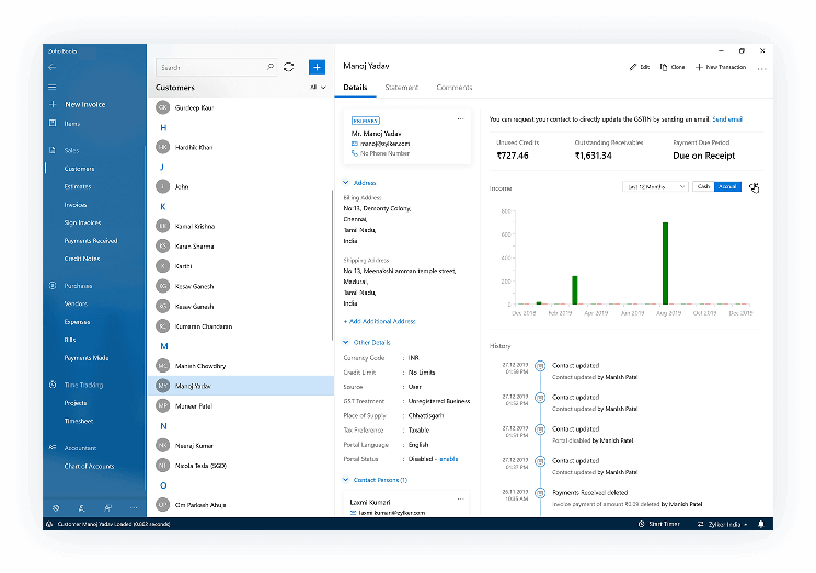 Manage Contacts | Download Accounting Software - Zoho Books