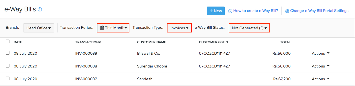 e-Way Bill | User Guide | Zoho Inventory