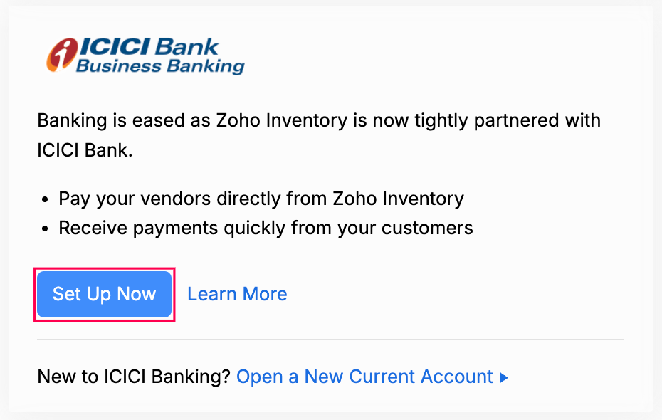 Set Up ICICI
