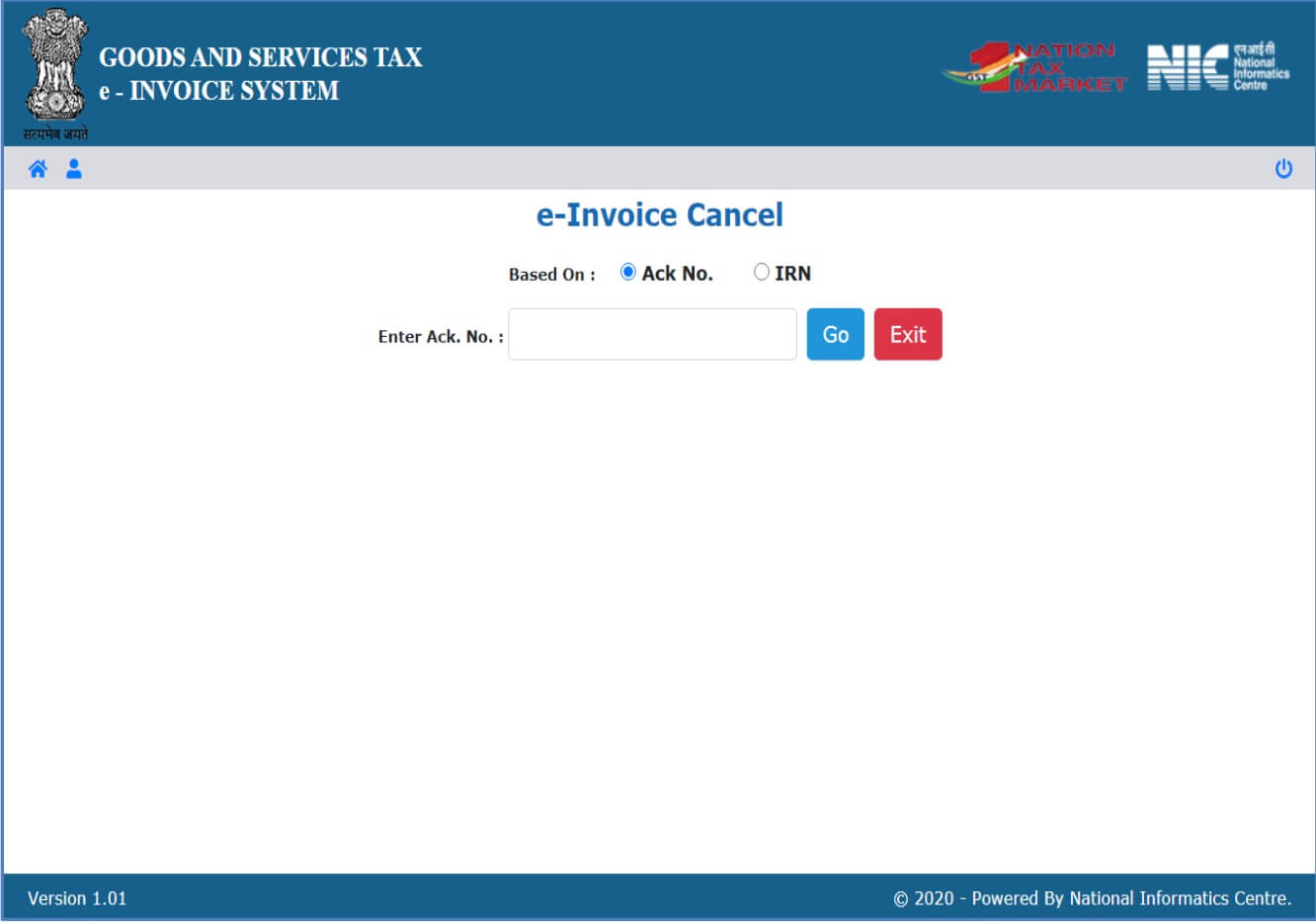 Cancel e-Invoice in Portal