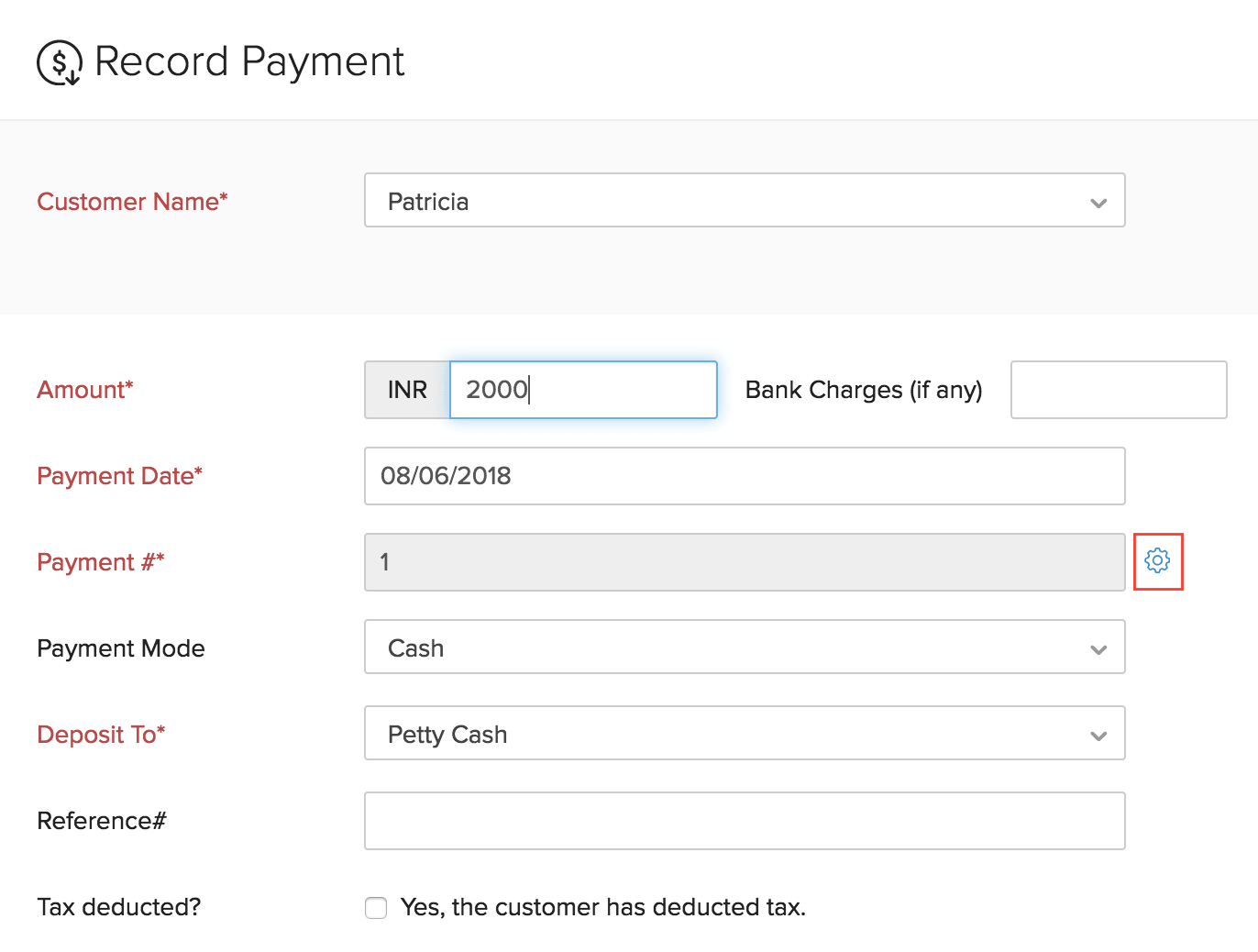 Auto-Generate Payment Numbers