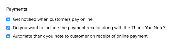 Payment Invoice Preferences