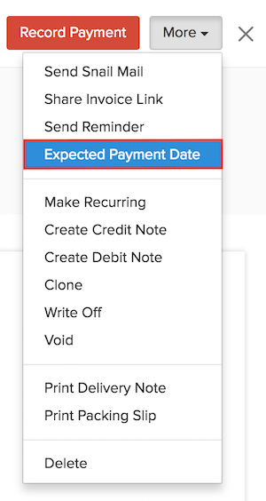 Set Expected Payment Date