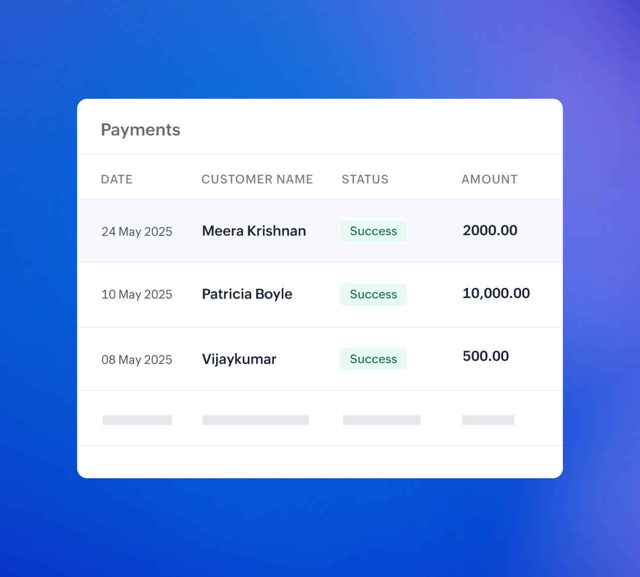 Reconcile payments