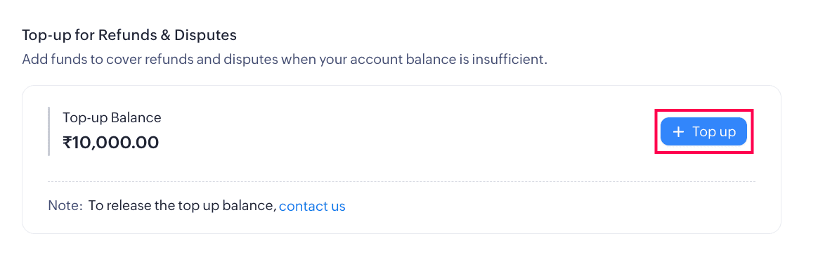 Top-up your Account