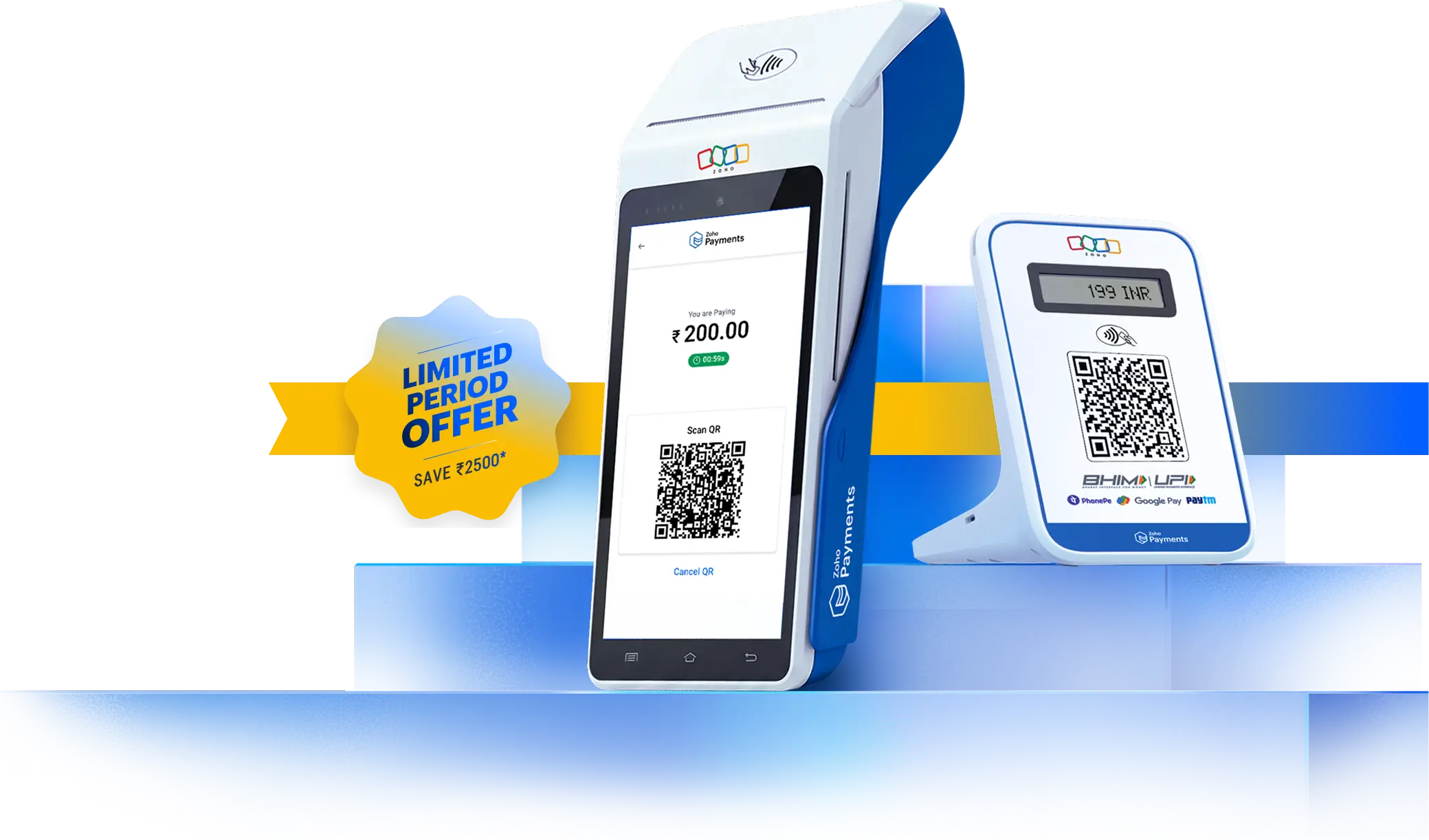 All-in-One Android POS and POS Mini displayed together