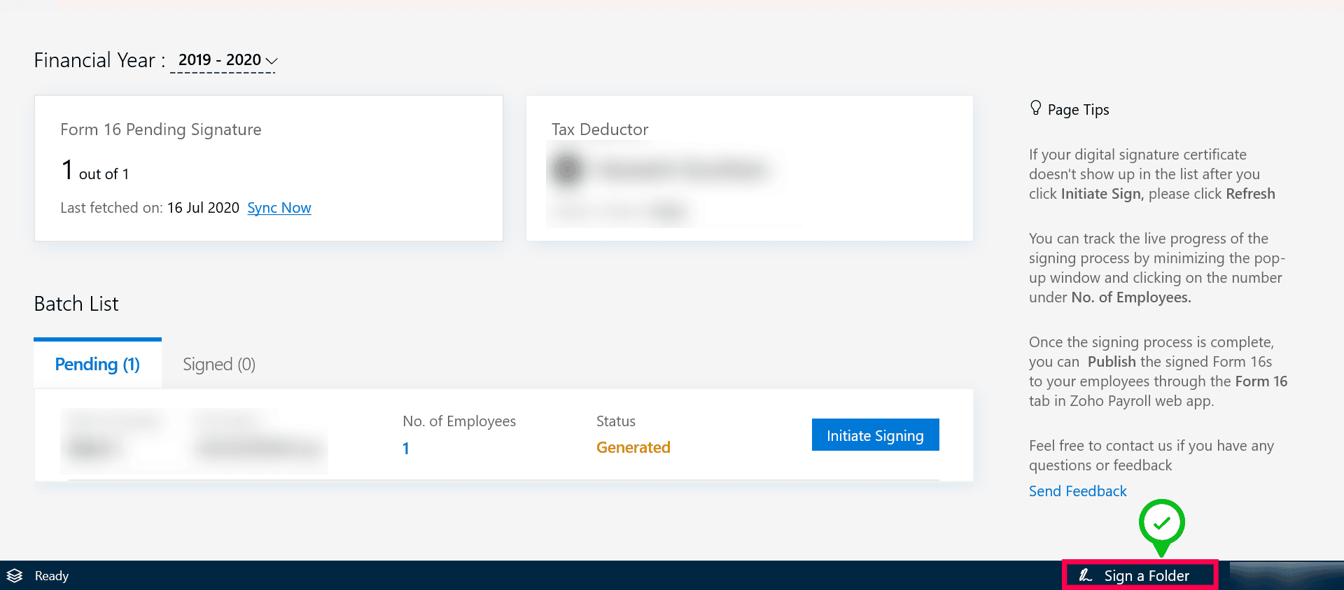 Generate Form 16