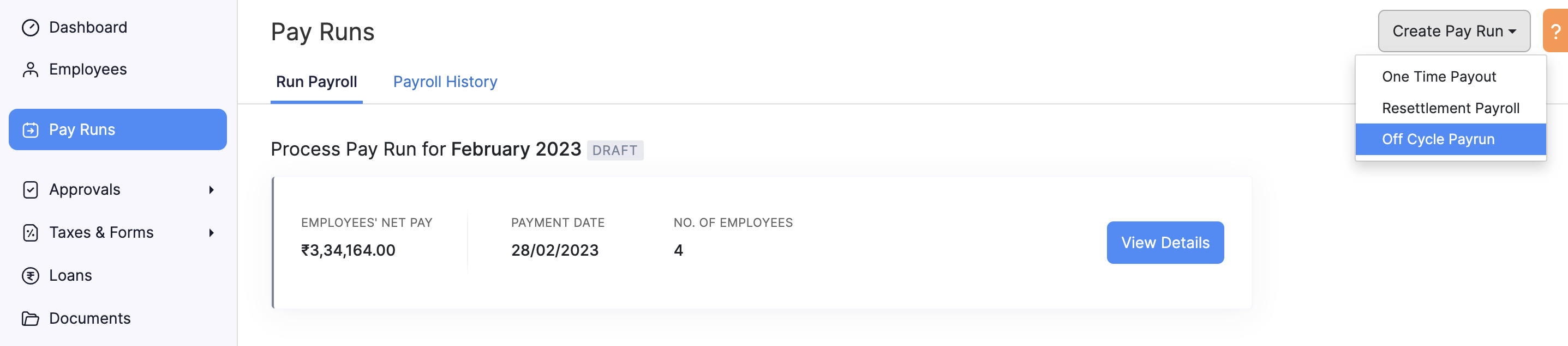 Offcycle Payroll