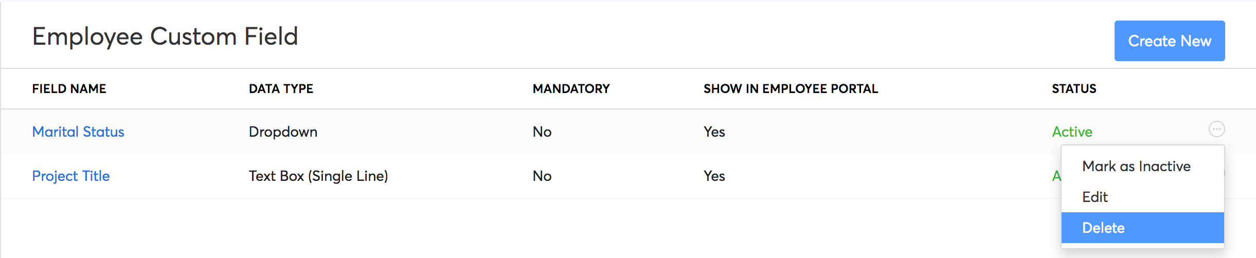 Delete Custom Field