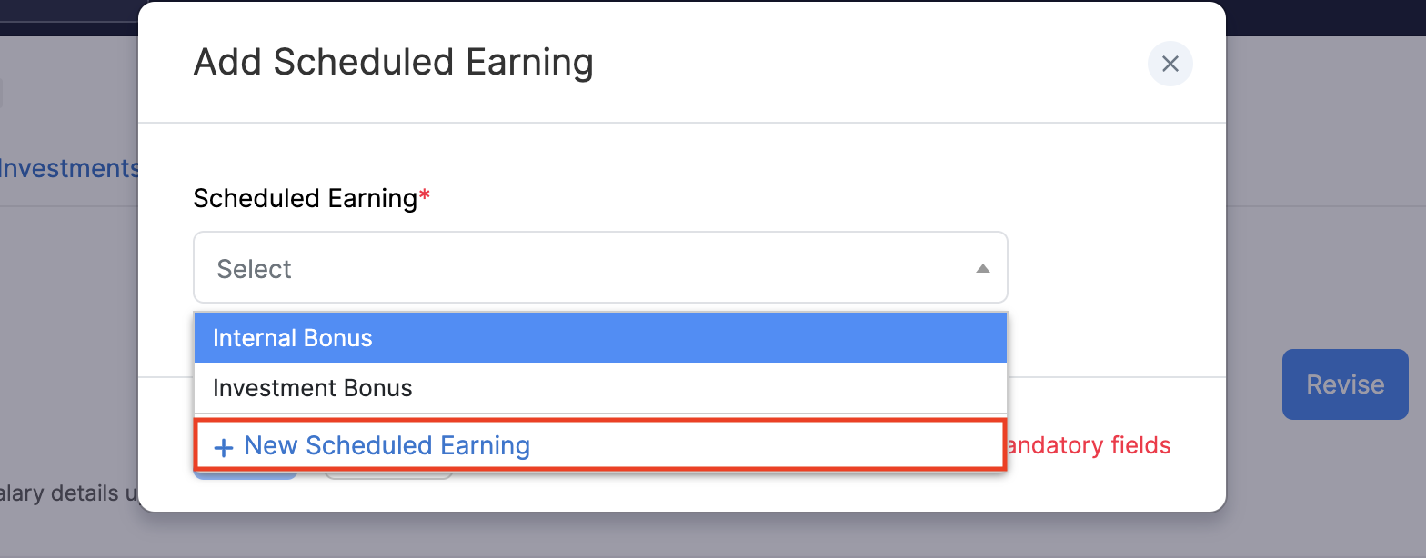 Schedule Earning