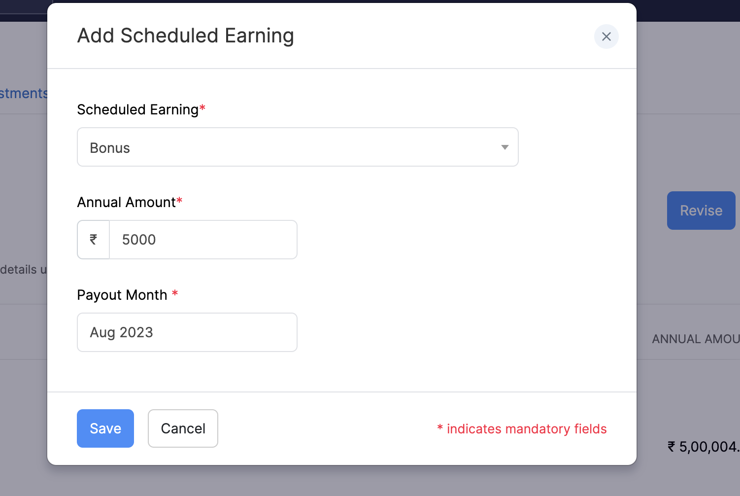 Schedule Earning