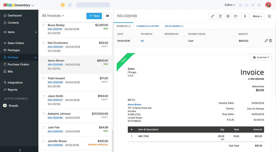 Invoice And Inventory Software Free Download Invoice Template Ideas