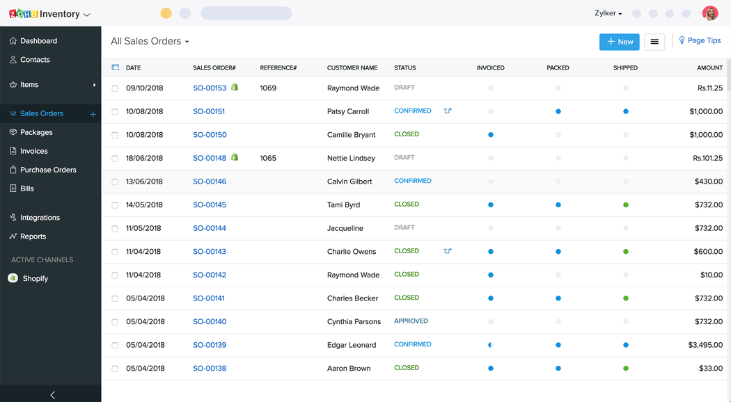 Create and manage all of your sales orders