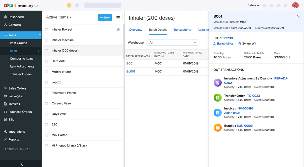 Reporting and analytics - Zoho Inventory