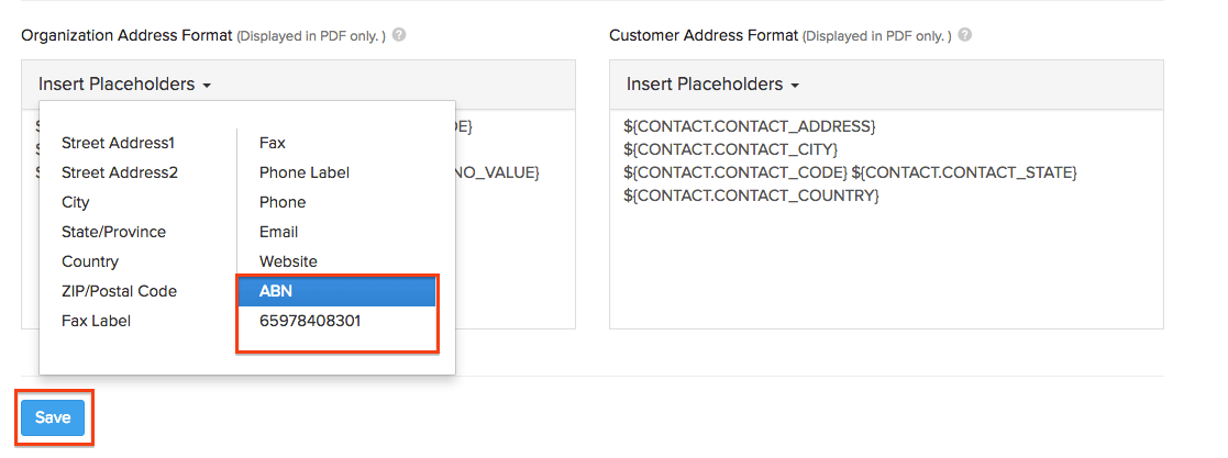 Tax Registration Number on Invoice