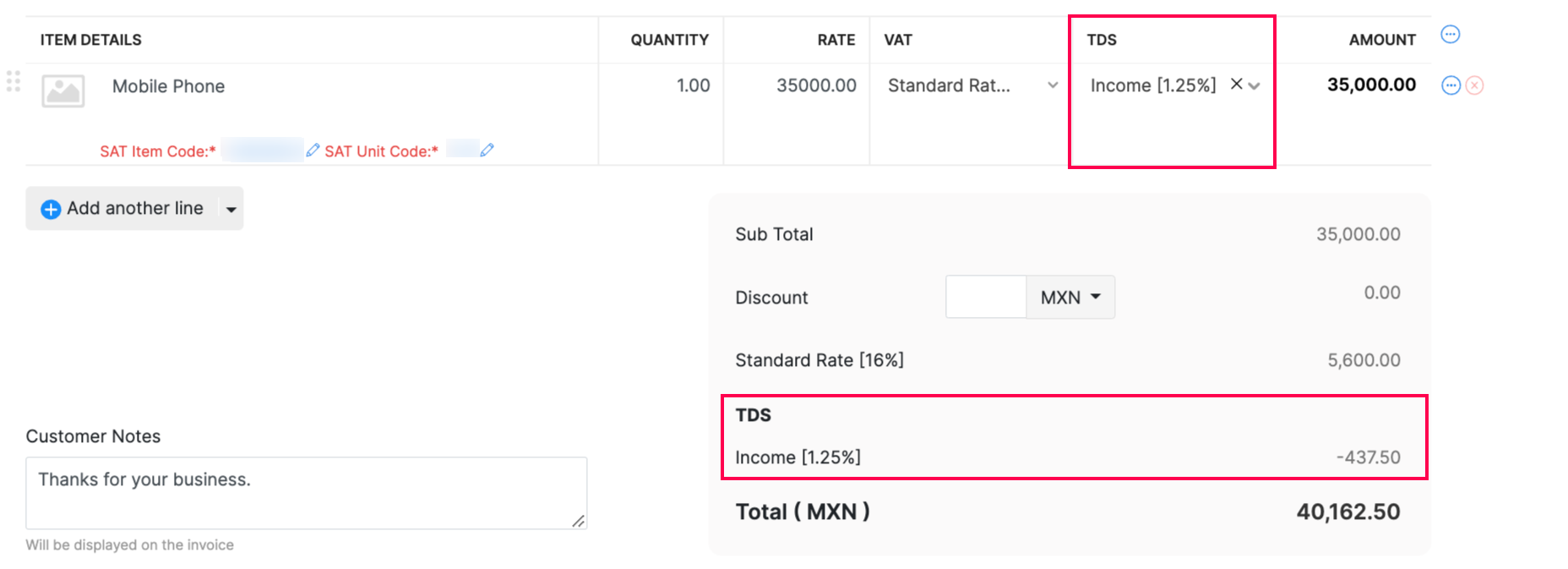 TDS in Transactions