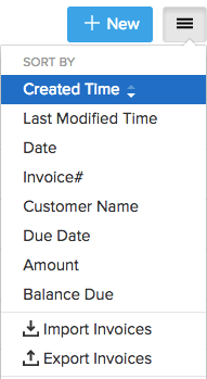 Import Export Option in Contacts