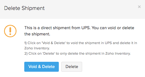 UPS Void Shipment