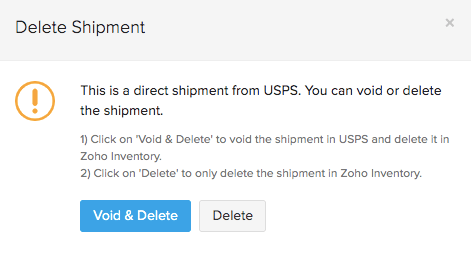 USPS Void Shipment
