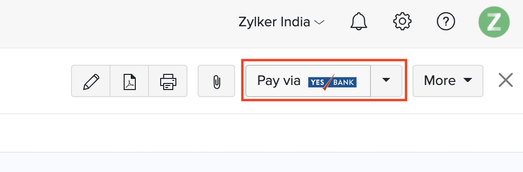 Pay via Yes Bank